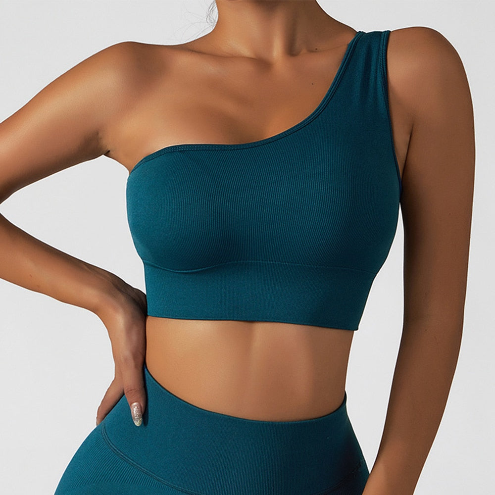 Oblique Shoulder Yoga Top